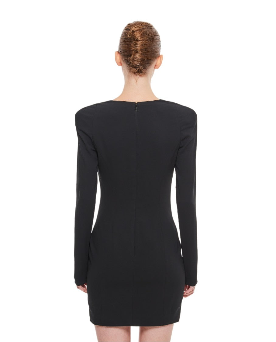Versace Bodycon Corset-Inspired Mini Dress With Deep V Neckline