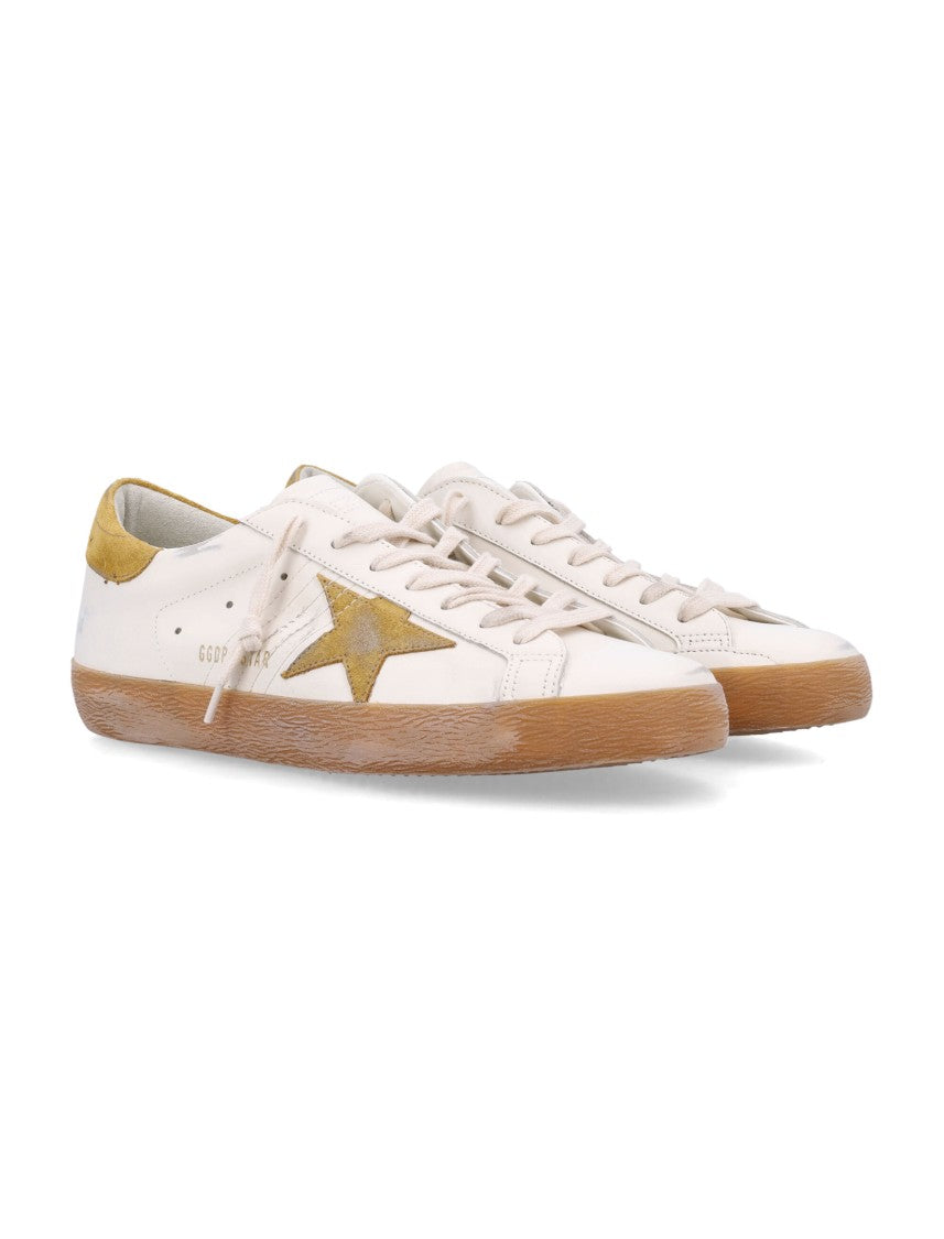 Golden Goose Vintage-Inspired Leather Sneakers With Star Detail