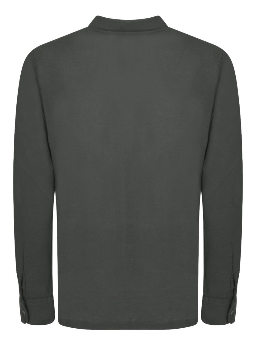 Zanone Military Green Long-Sleeve Shirt