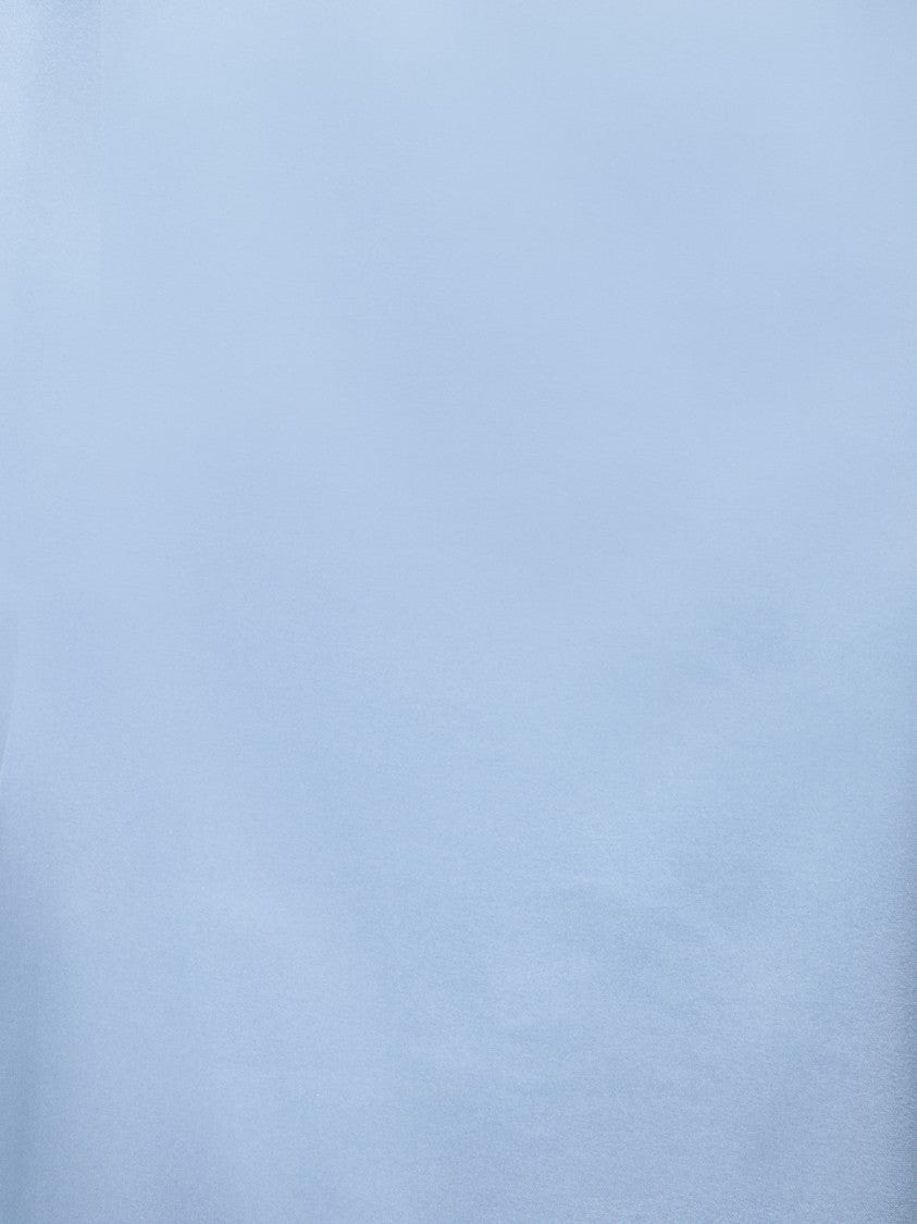 Blanca Vita Relaxed Fit Blue Top With Subtle Sheen