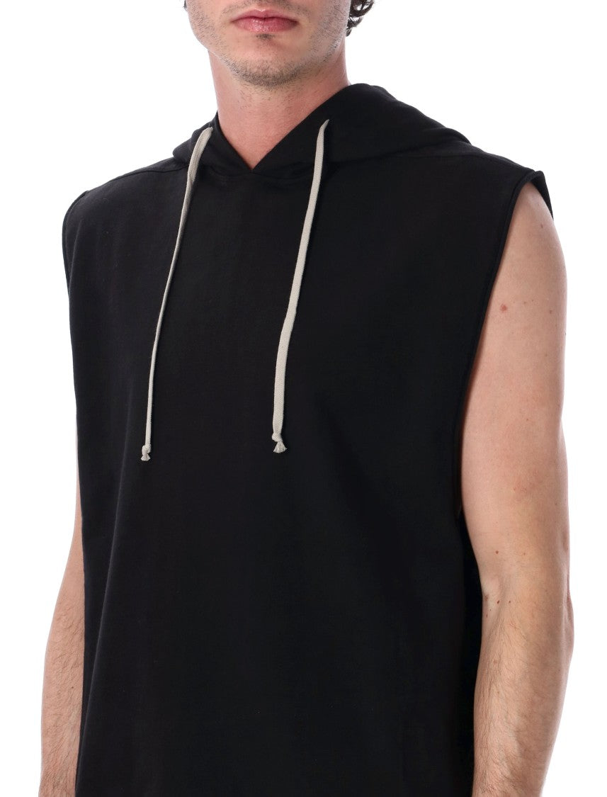 Drkshdw By Rick Owens Fleece Sleeveless Hooded Tunic
