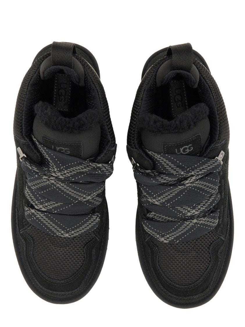 Ugg Lowmel Low-Top Cushioned Leather-Textile Sneakers
