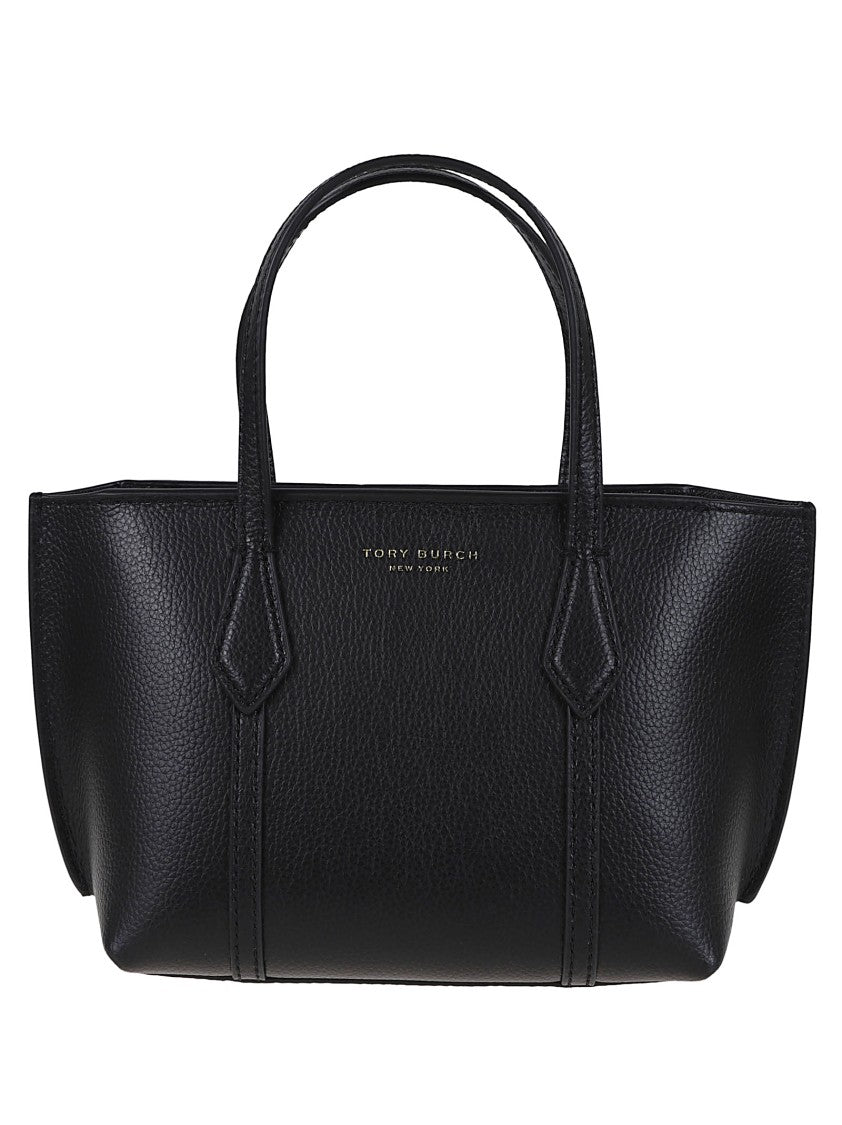 Tory Burch Textured Black Shopper Bag