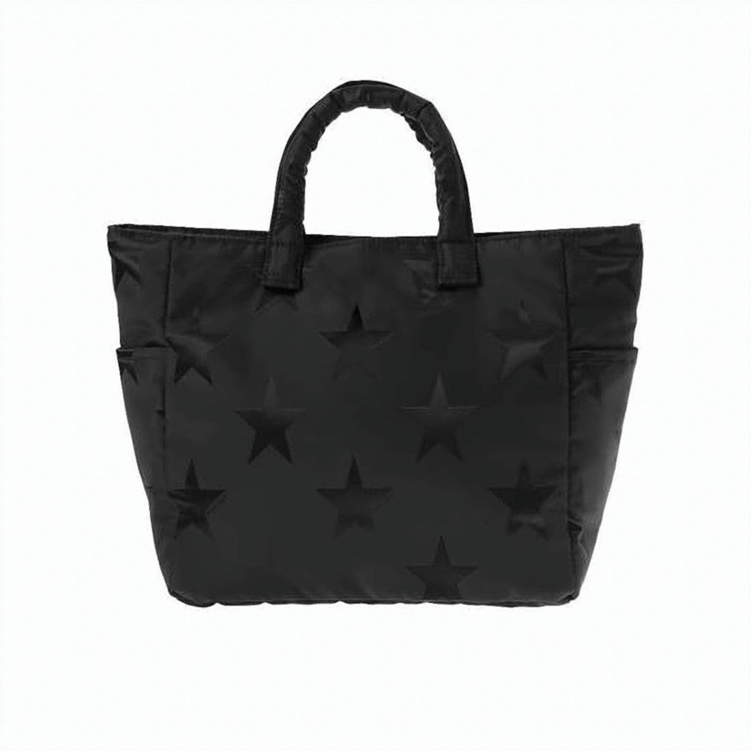 Porter Compact Nylon Tote Bag With Subtle Star Pattern