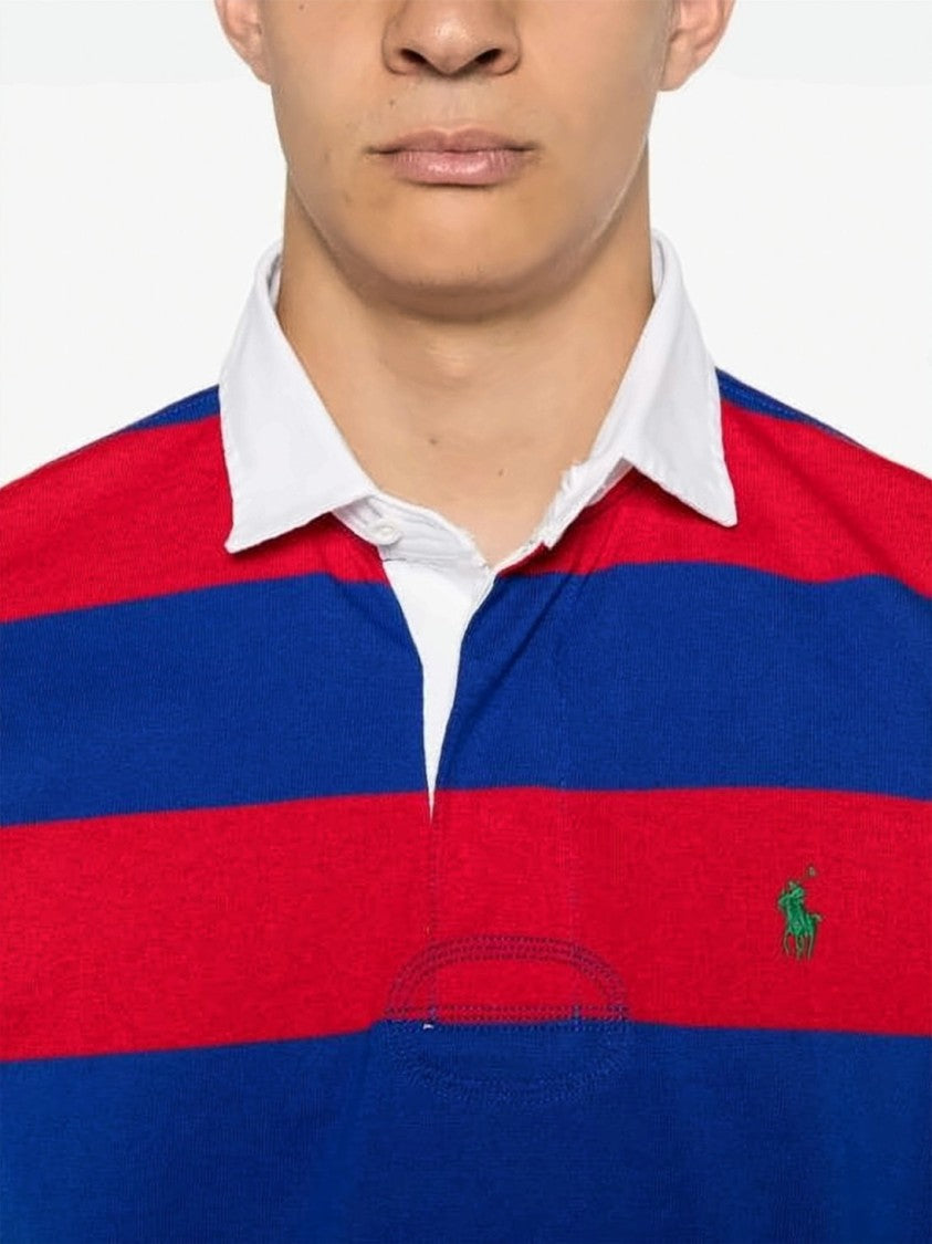Polo Ralph Lauren Iconic Rugby Shirt With Bold Stripes And Contrast Collar