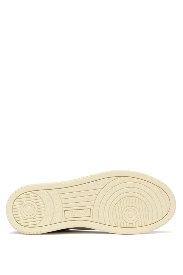 Autry White Medalist Suede Glitter Sneakers