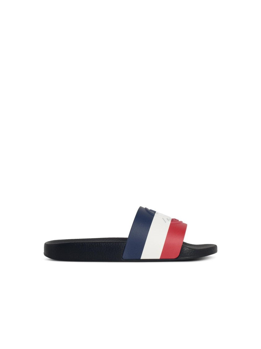 Moncler 'Basile' Black Rubber Slides