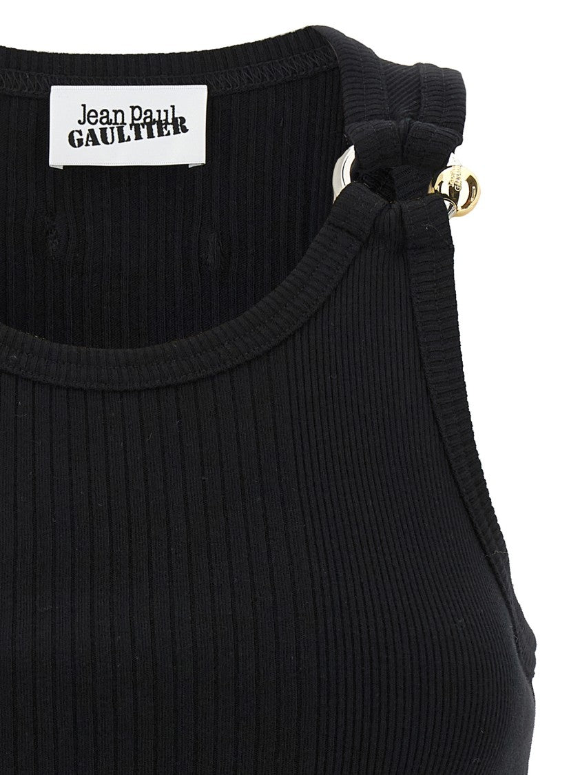 Jean Paul Gaultier Black Piercing' Tank Top