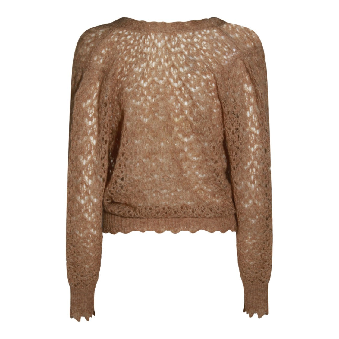 Twin-Set Delicate Open-Knit Sweater With Scalloped Finish