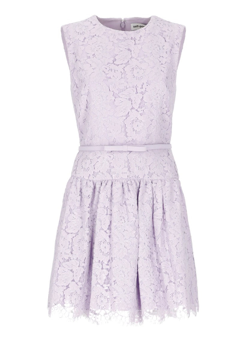 Self-Portrait Lilac Lace Dress