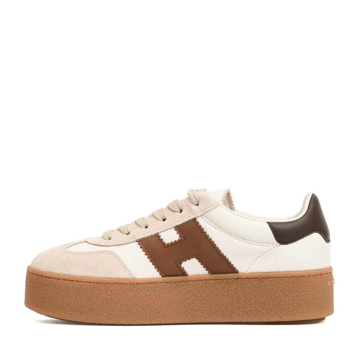 Hogan H698 White Cognac Sneakers
