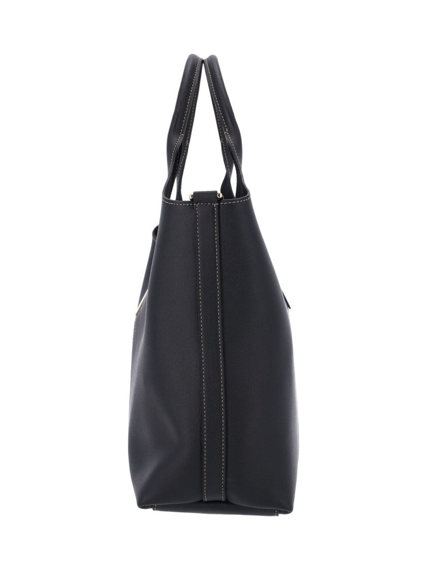 Tod's Black Leather Small Tote Bag