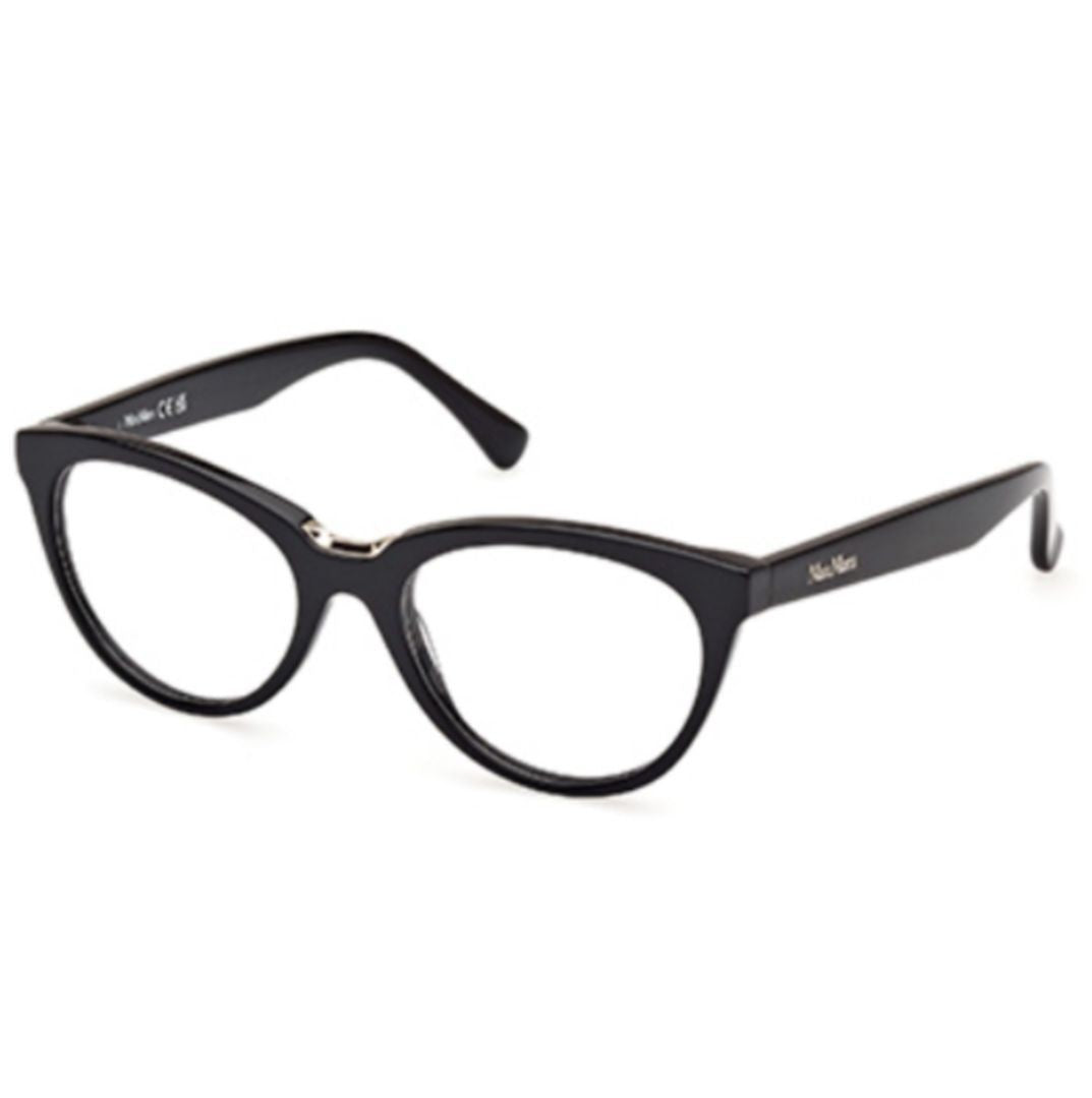 Max Mara Mm5132 53001 Glossy Black Cat-Eye Eyeglasses