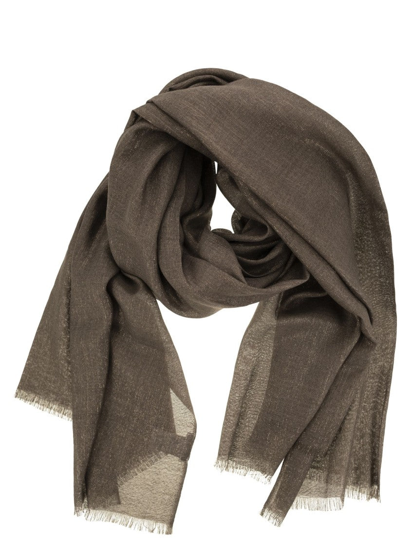 Brunello Cucinelli Sparkling Cashmere And Silk Scarf
