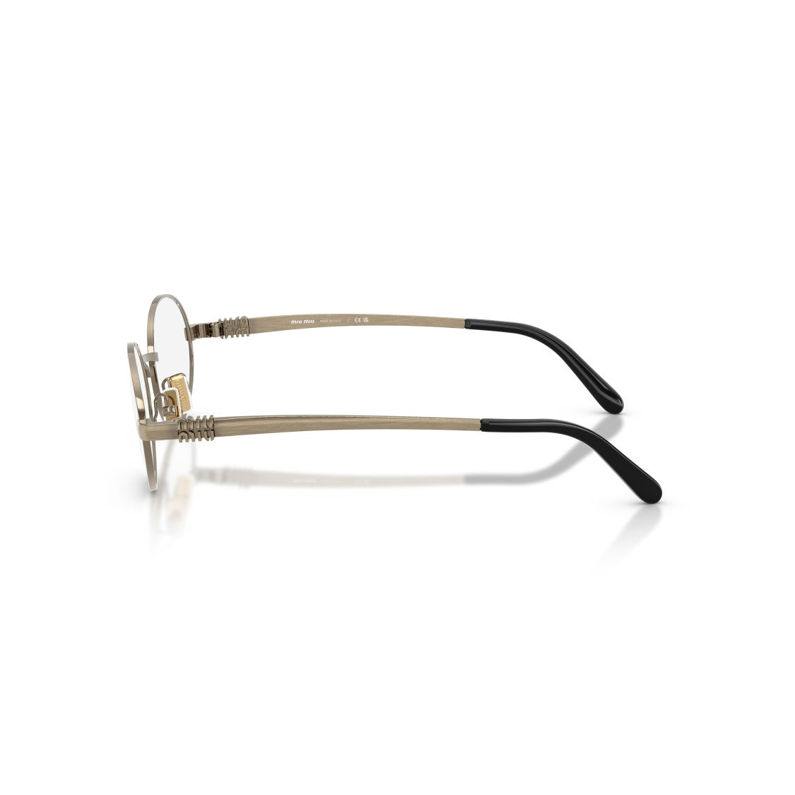 Miu Miu 0Mu 50Zv Oval Gold Metal Frame Eyeglasses