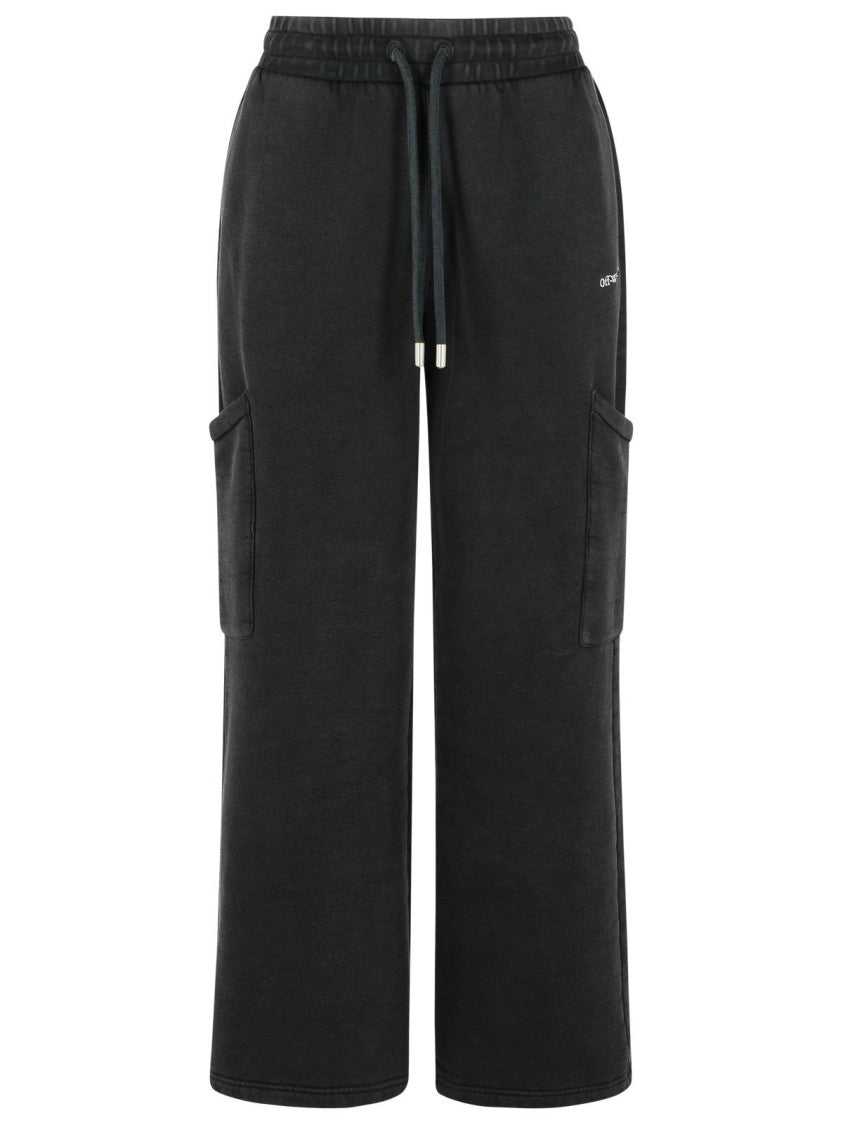Off-White Cargo Book' Black Cotton Pants