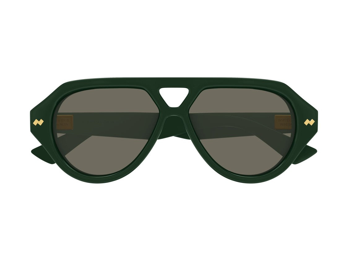 Bottega Veneta Bv1485s Gold Accent Oversized Geometric Sunglasses