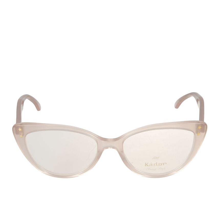 Kador Fabiola Translucent Beige Cat-Eye Sunglasses With Gold Star Accents