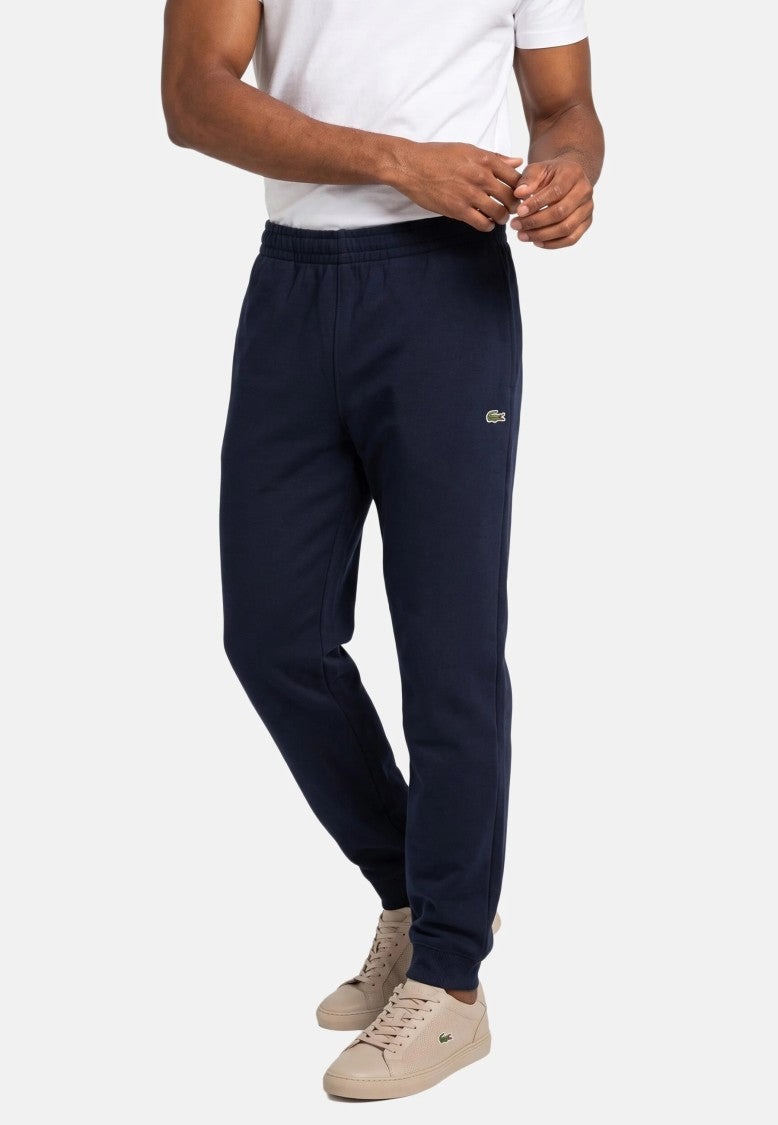 Lacoste Navy Blue Ribbed-Cuff Sweatpants