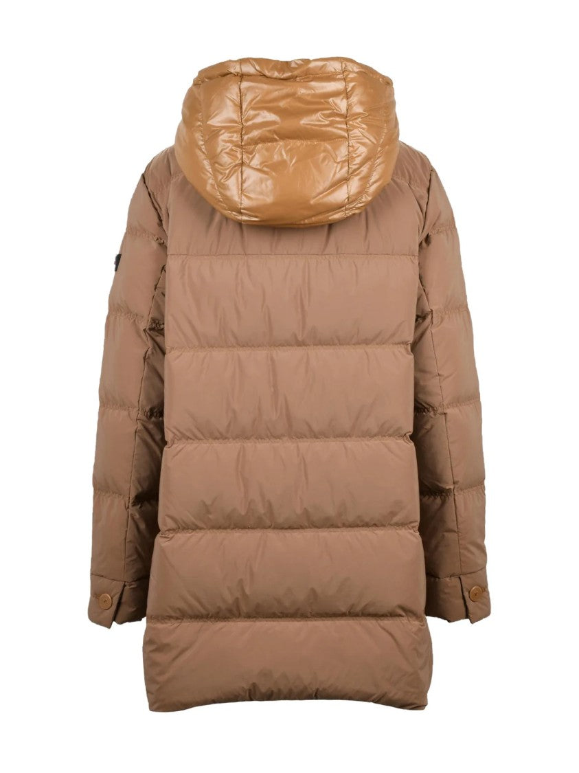 Peuterey Quilted Down Jacket With Glossy Finish And Functional Design