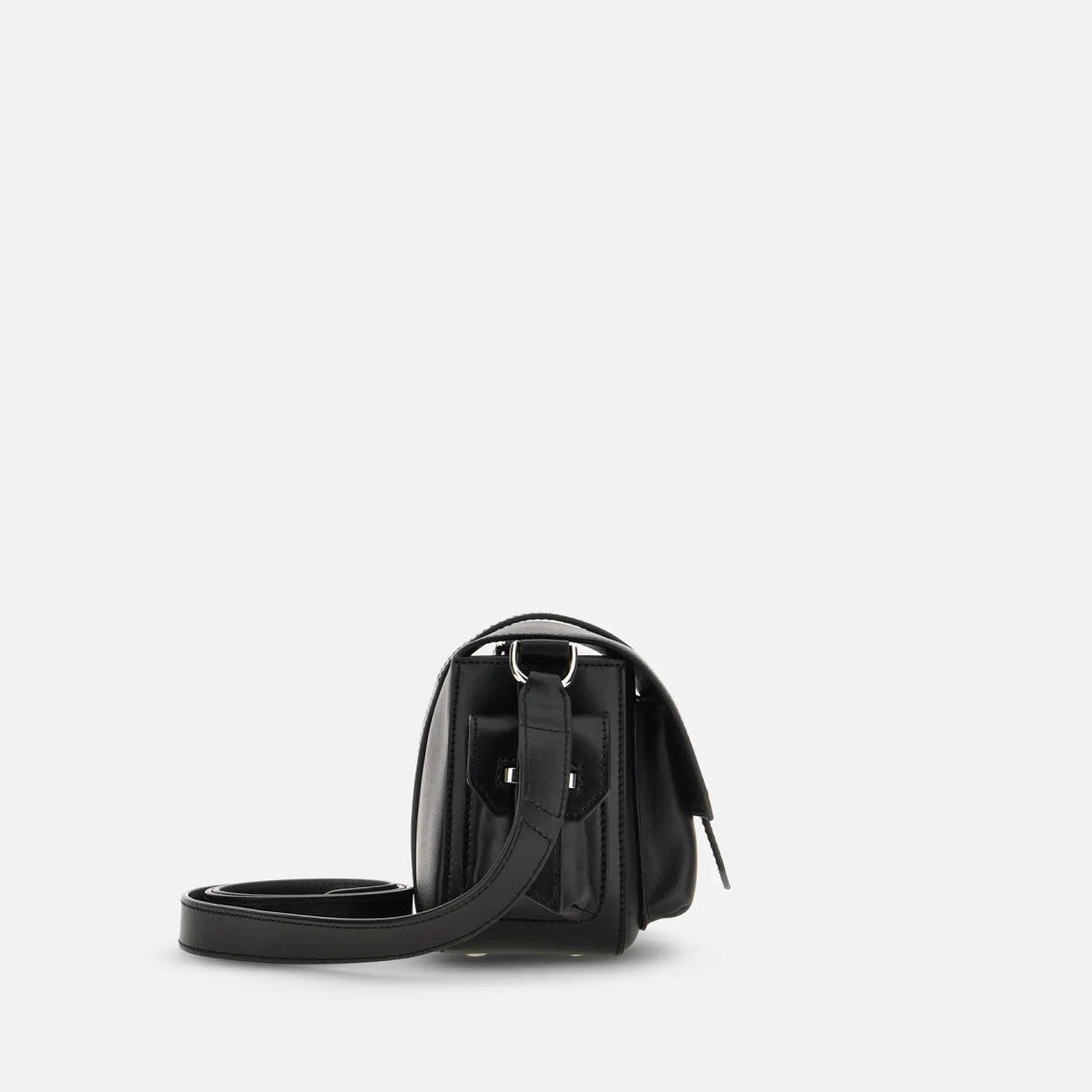 Hogan Compact Flap Shoulder Bag In Black