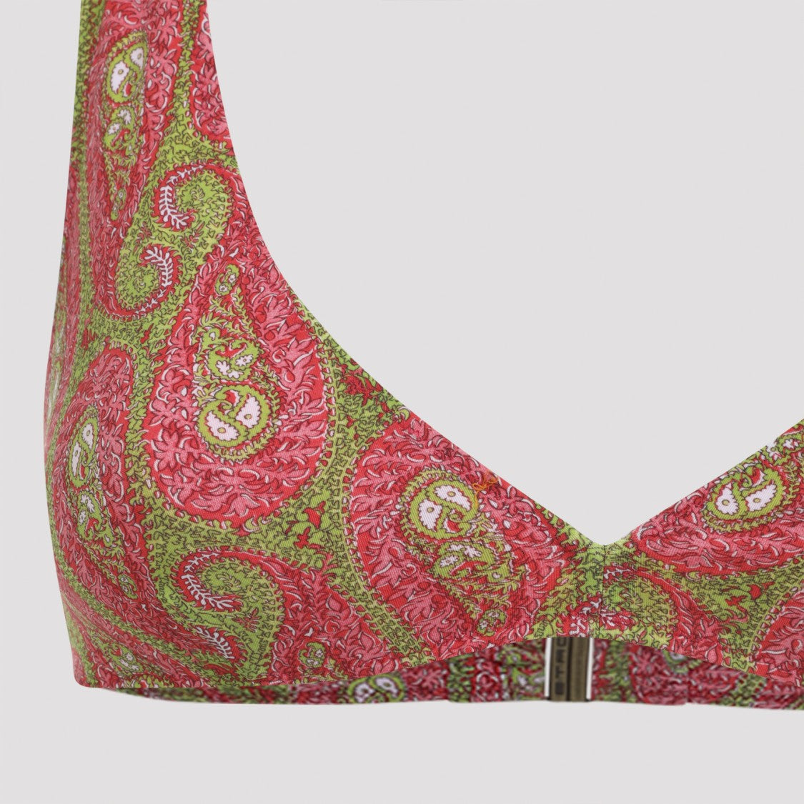 Etro Paisley Foliage Green Polyamide Bikini