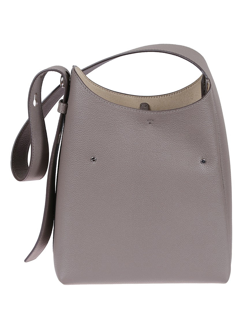 Tory Burch Hammered Leather Handbag In Wild Mushroom