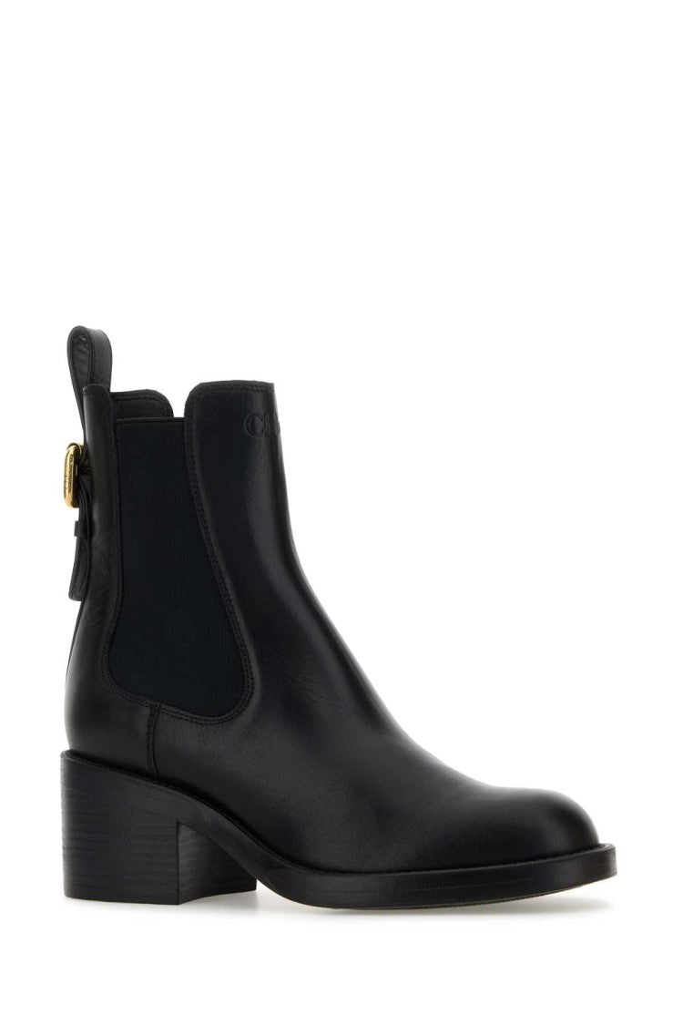Chloé Black Leather Dakota Ankle Boots