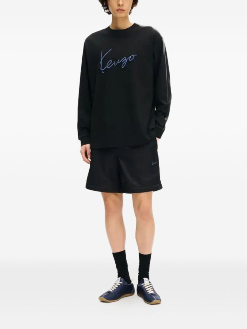 Kenzo Black Relaxed Fit Long-Sleeve T-Shirt