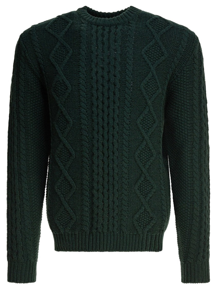 Rakki' Intricate Cable Knit Merino Wool Sweater