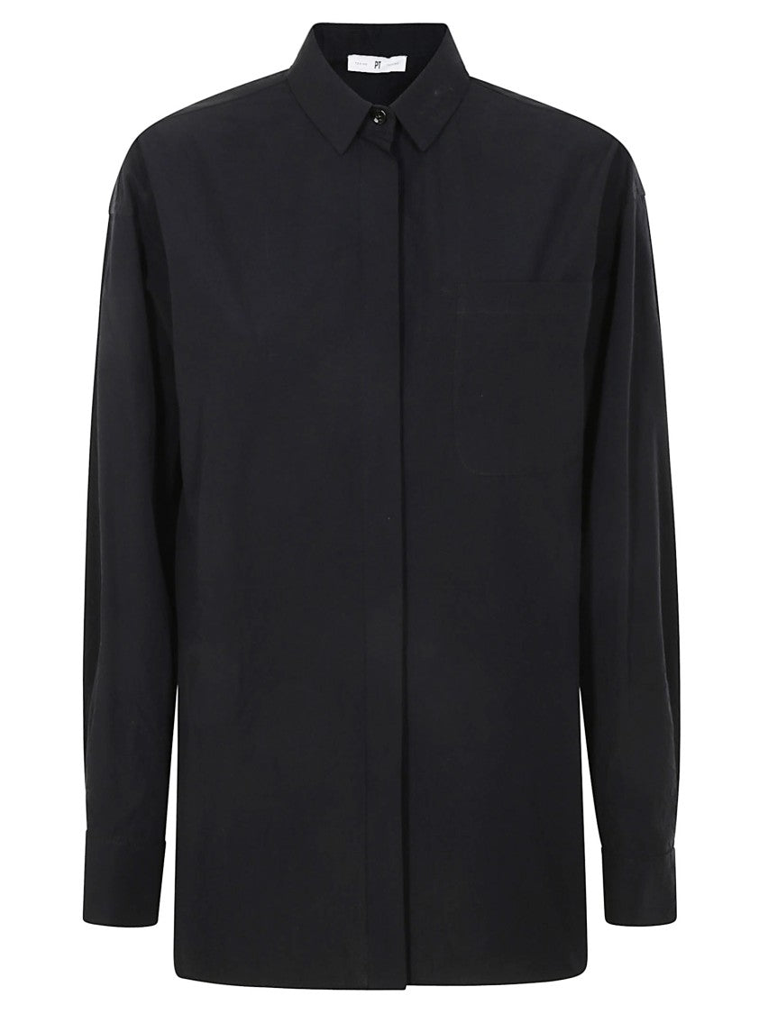 Pt Torino Classic Button-Down Shirt With Single Chest Pocket