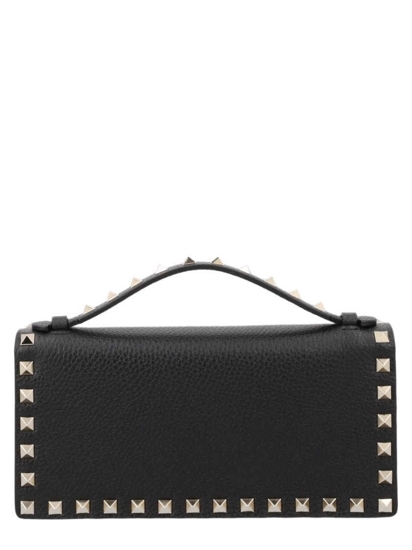Valentino Garavani Rockstud Textured Leather Clutch