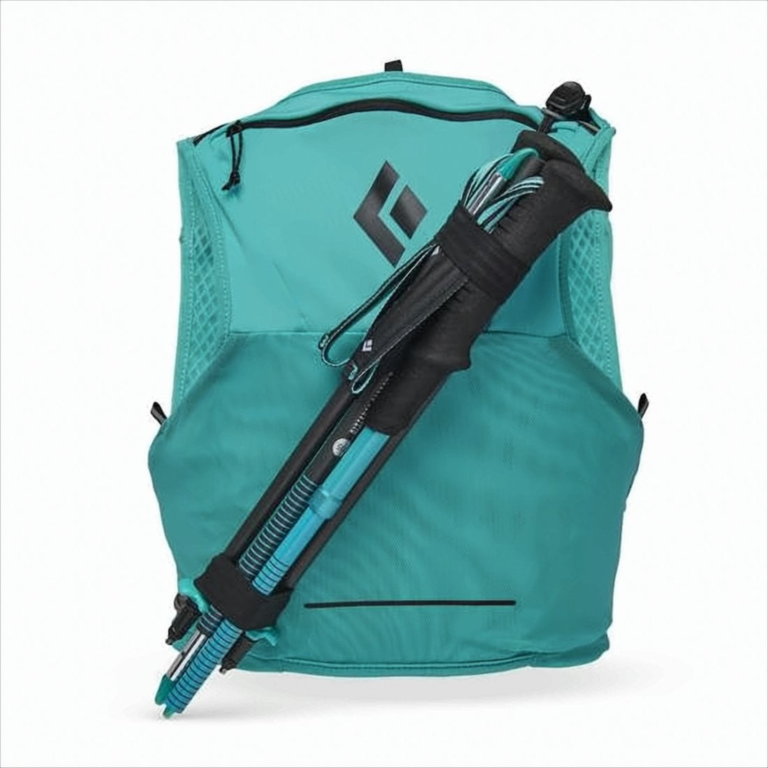 Black Diamond Turquoise Lightweight Sports Vest With Zippered Pockets And Adjustable Straps