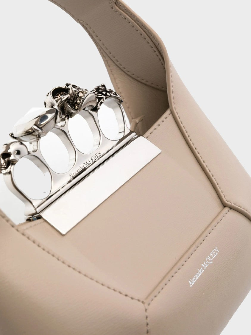 Alexander Mcqueen Structured Brown Calf Leather Bag