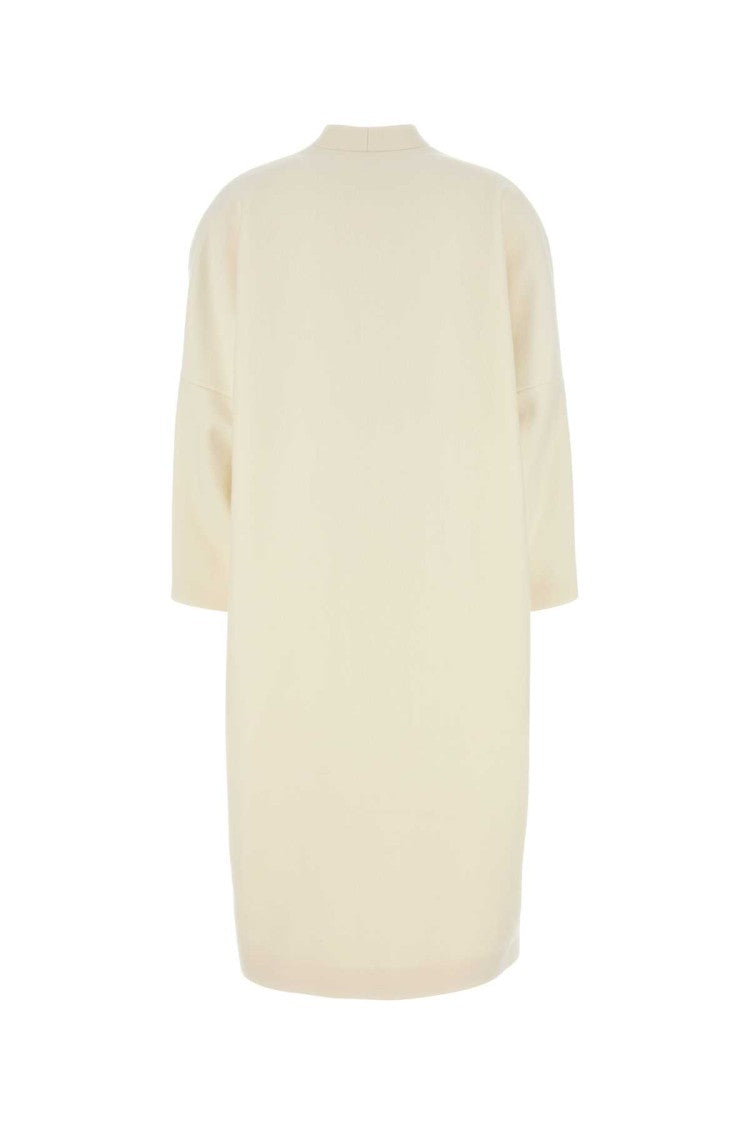 Mm6 By Maison Margiela Ivory Wool Blend Coat
