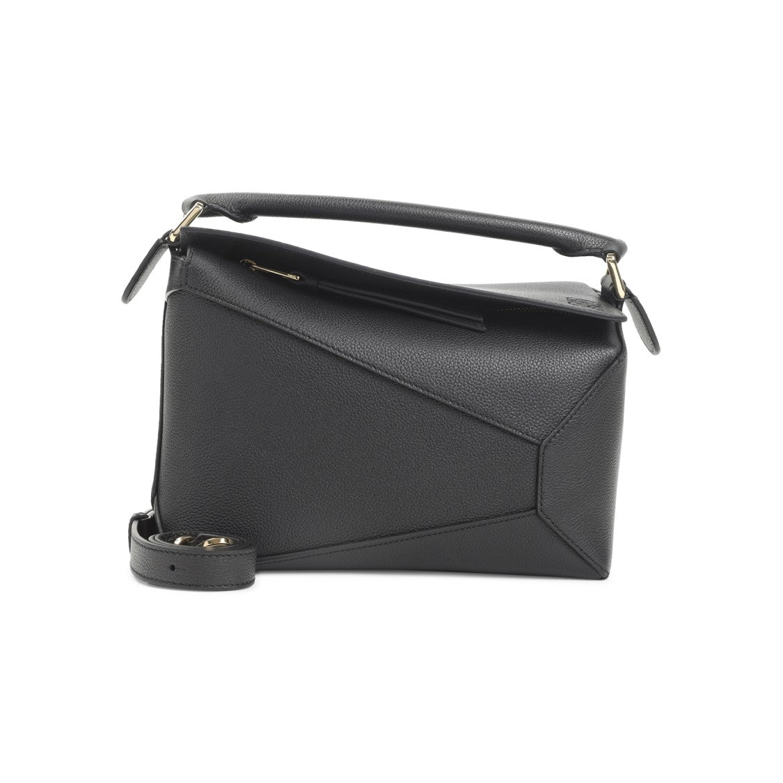 Loewe Structured Geometric Handbag In Smooth Calfskin Leather