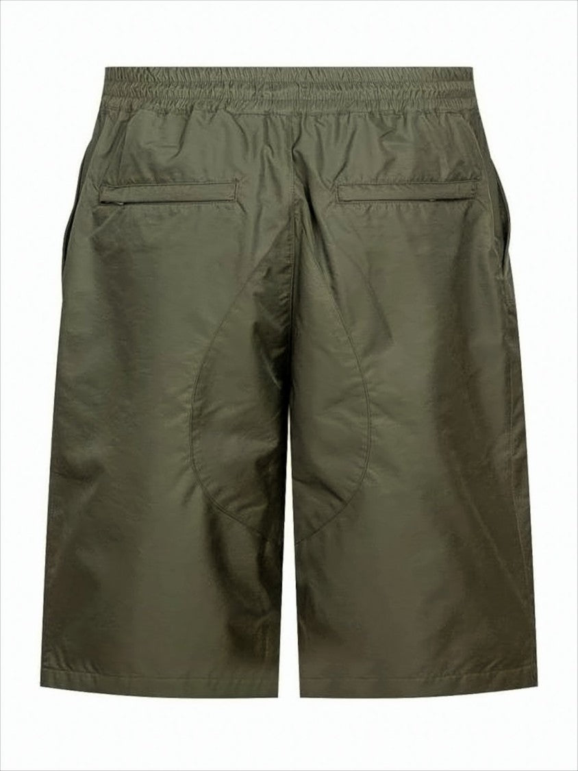 Kenzo Green Relaxed-Fit Shorts With Adjustable Waistband