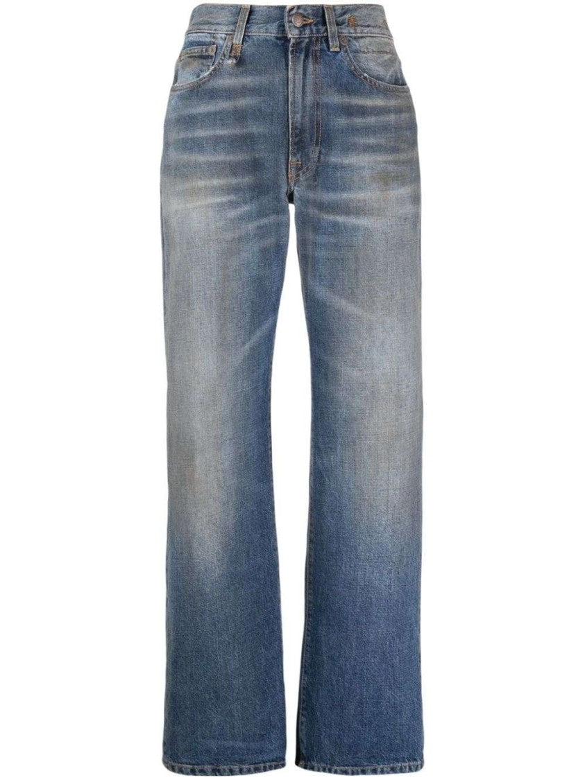 R13 Mid-Rise Straight-Leg Denim Jeans