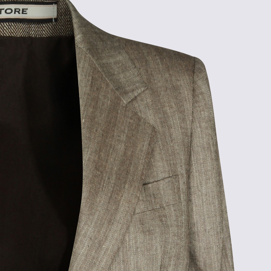 Tagliatore Tailored Herringbone Blazer And Trousers Set
