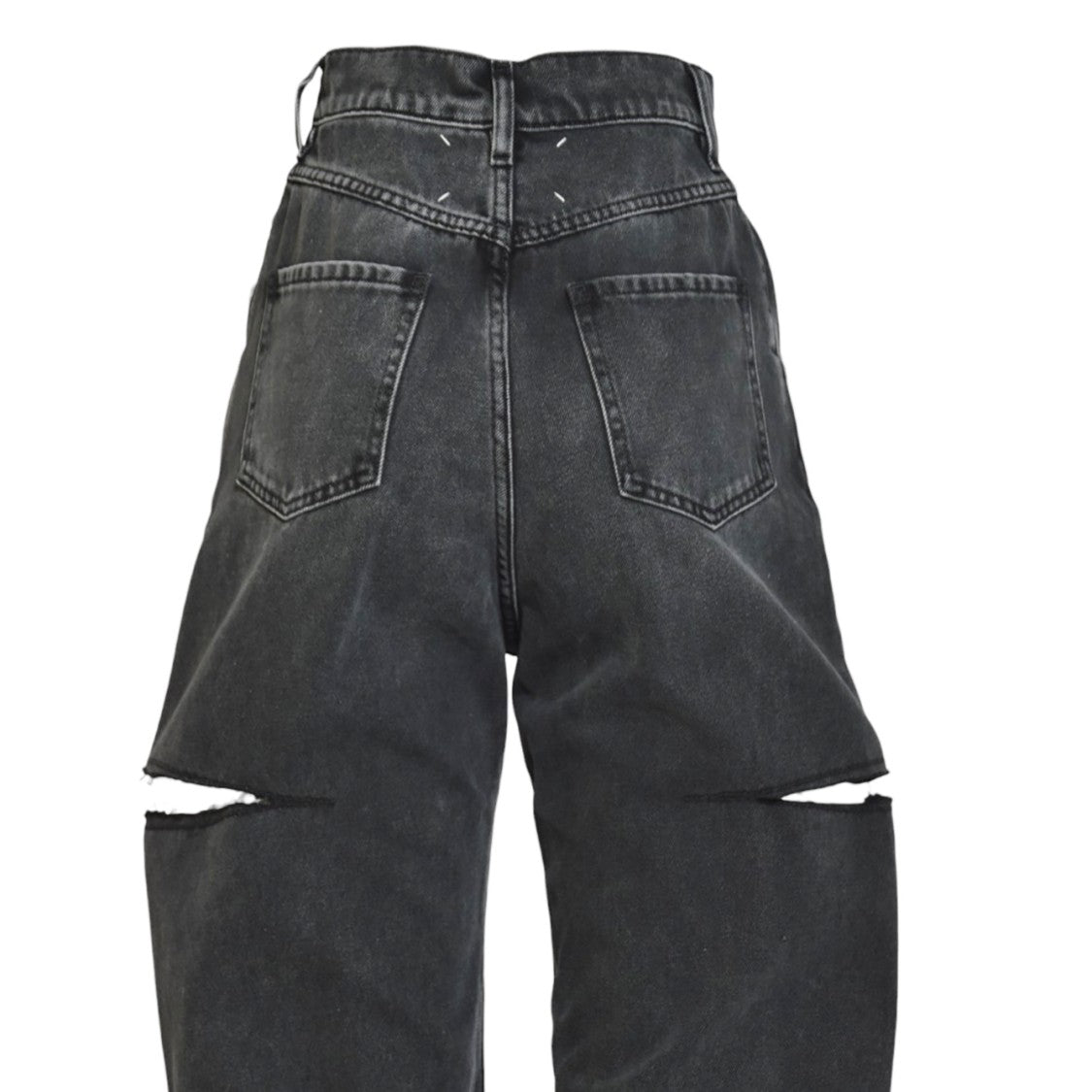 Maison Margiela High-Waisted Black Denim Jeans With Relaxed Straight-Leg Fit