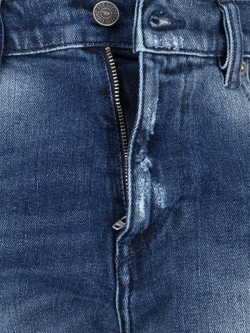 Diesel Slim-Fit Distressed Denim Pants With Vintage Wash