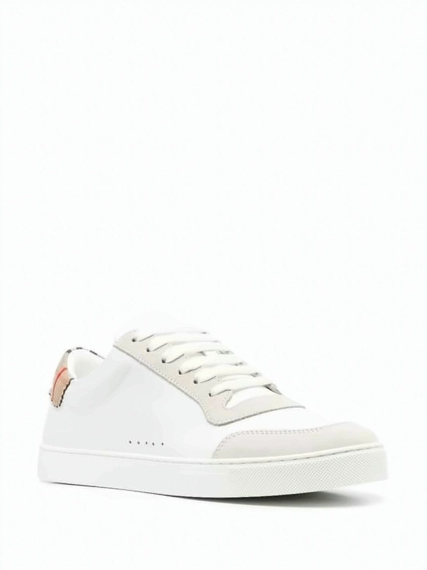 Burberry Low-Top Sneakers With Distinctive Plaid Patch