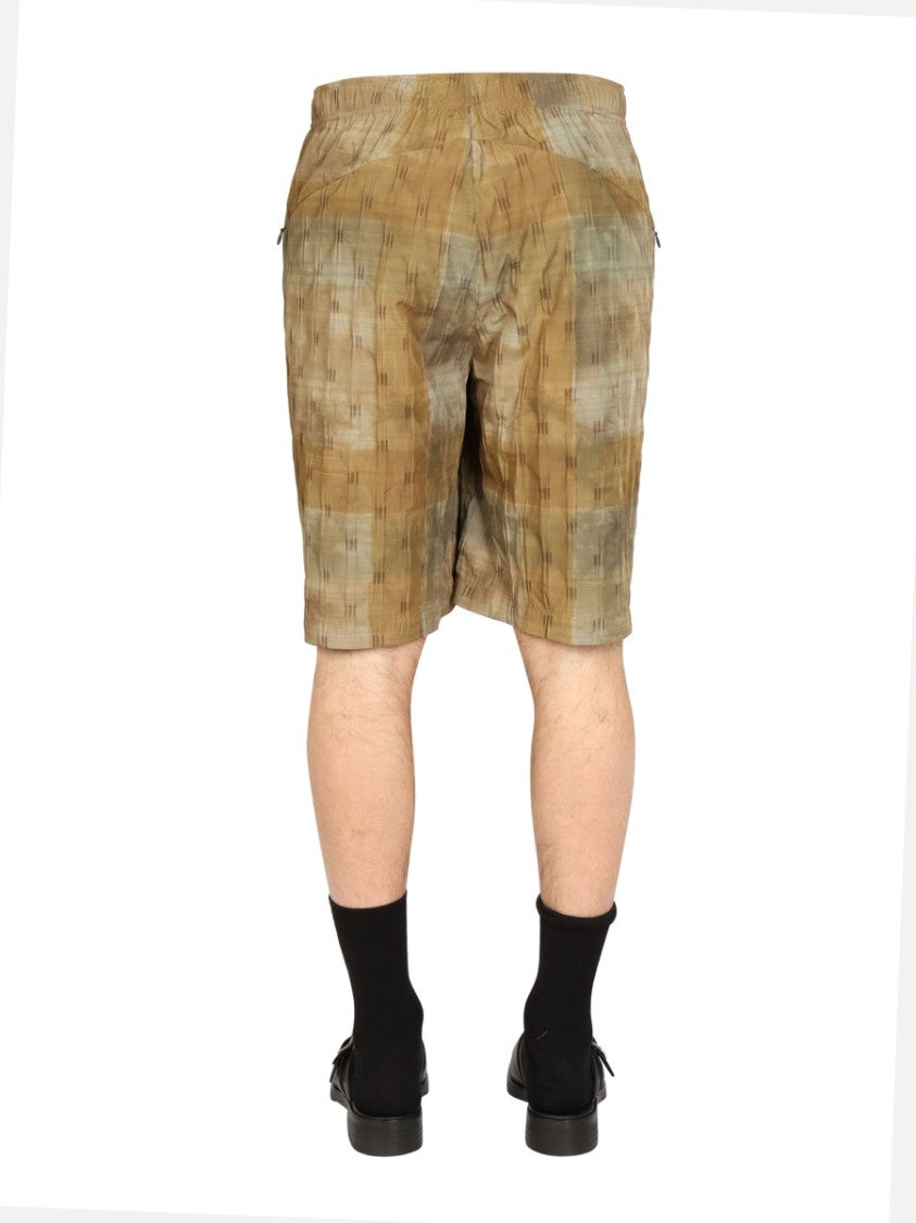 Needles Earthy Checkered Bermuda Shorts