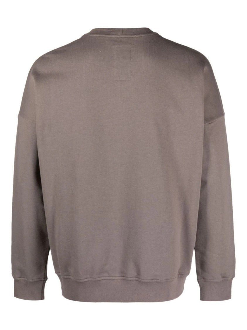 Rick Owens X Champion Relaxed Fit Brown Pullover With Iconic Logo