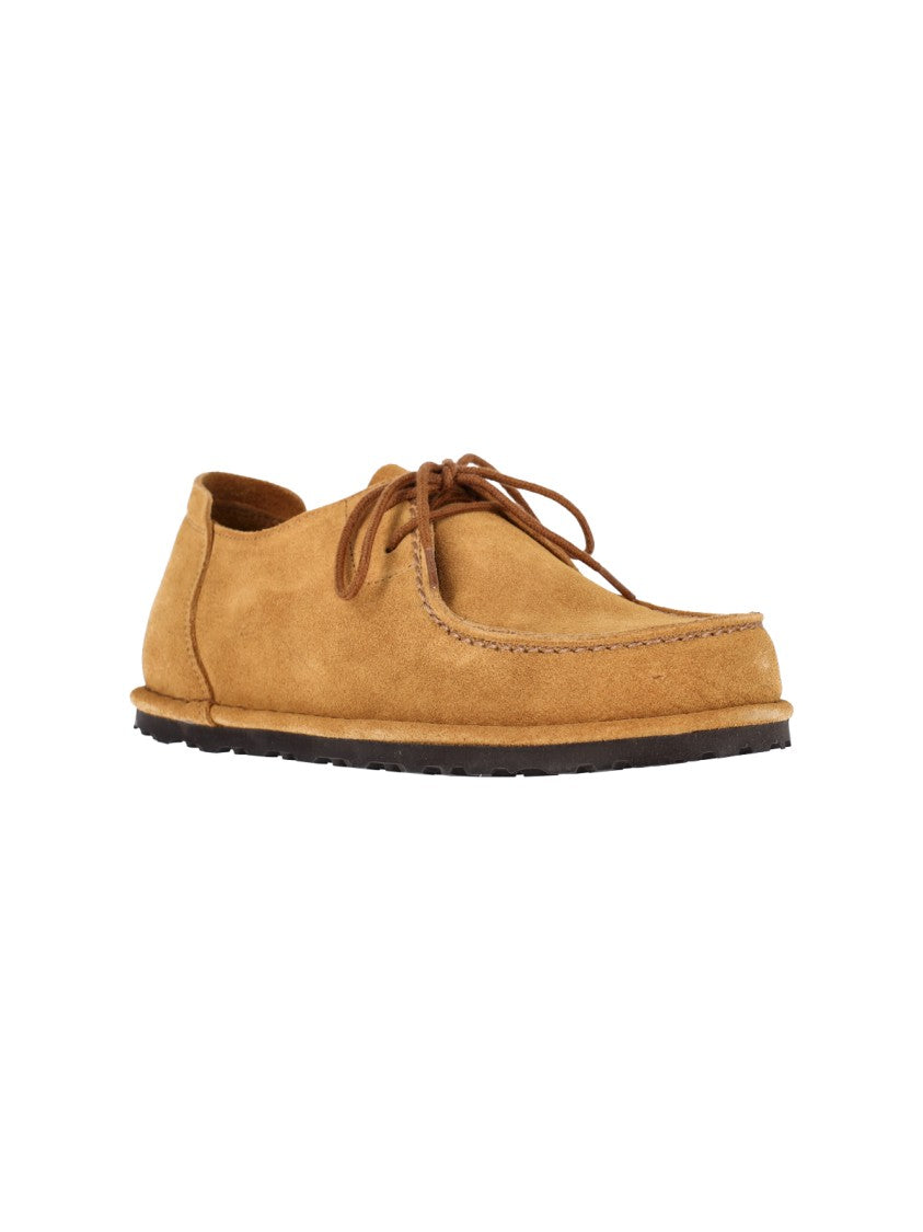Birkenstock Brown Suede Utti Lace Flats