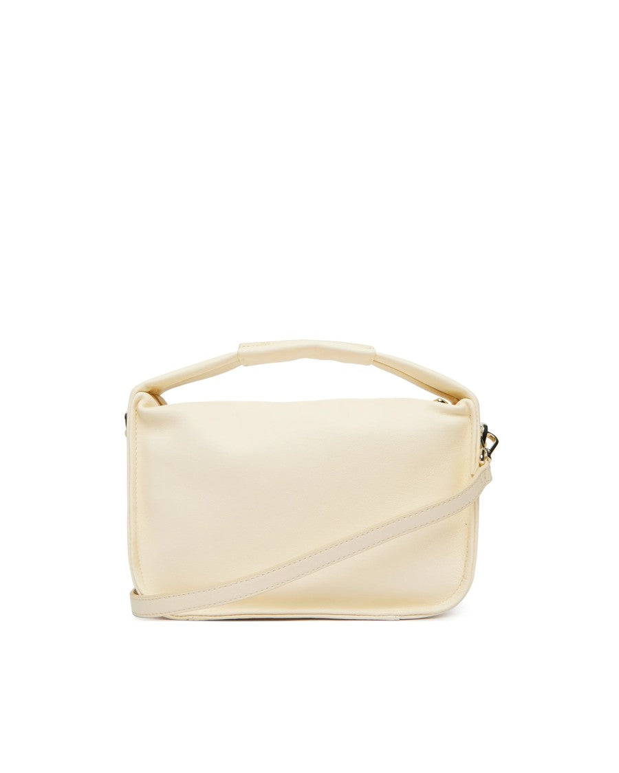 Patrizia Pepe White Soft Wooly Top Handle Bag