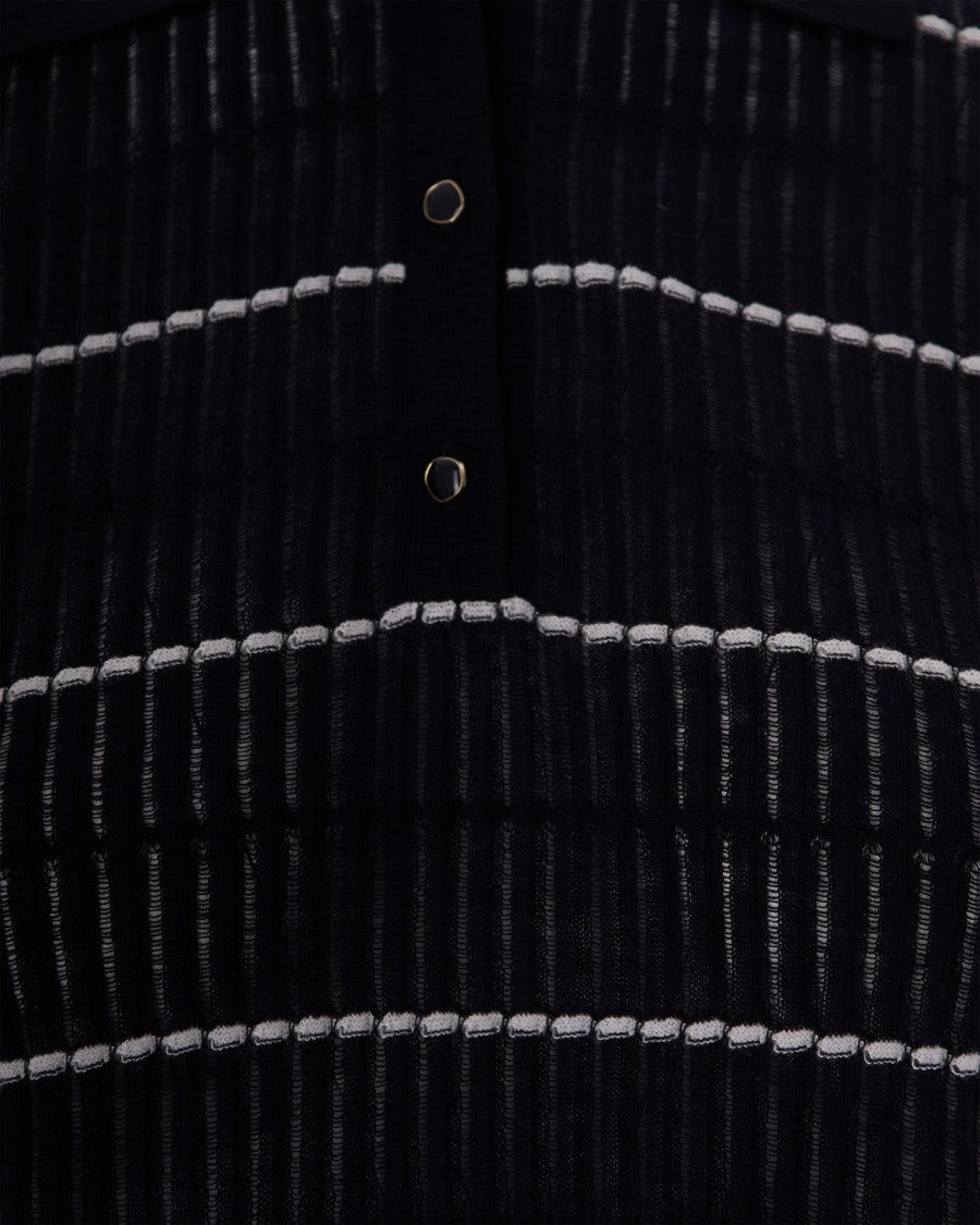 Max Mara Blue Knit Polo