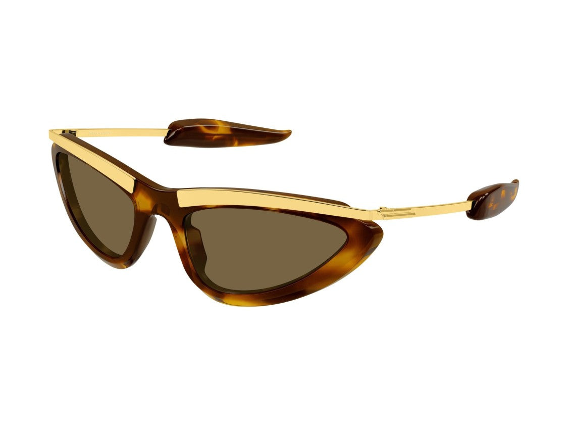 Bottega Veneta Gold Bv1477s Tortoiseshell Cat-Eye Sunglasses