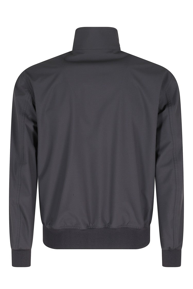 Blauer Black Anson Matte Effect Ribbed Trim Polyester Jacket