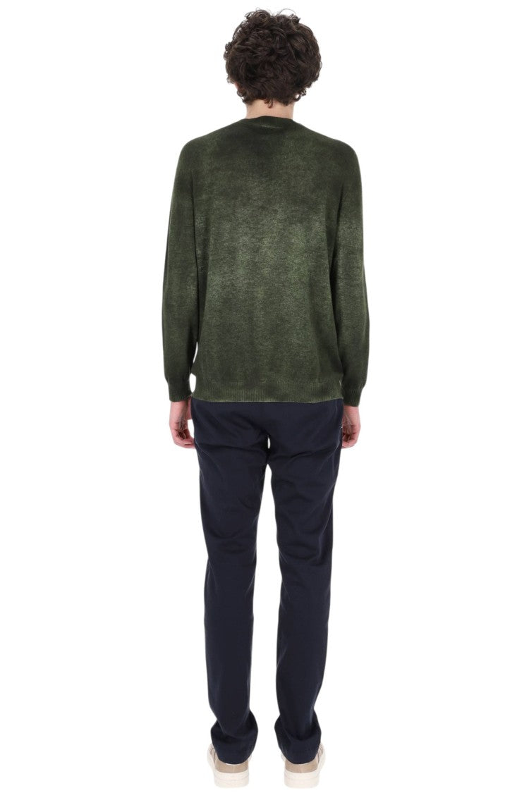 Avant Toi Blue Reversible Cashmere Crewneck Sweater